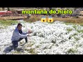 encontré una montaña de hielo  🏔️   🏔️  !! la helada está muy fuerte !! 😱😱😱🥶🥶🥶