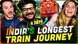 Spending 4 Days Inside INDIA'S LONGEST TRAIN Reaction! | Monkey Magic