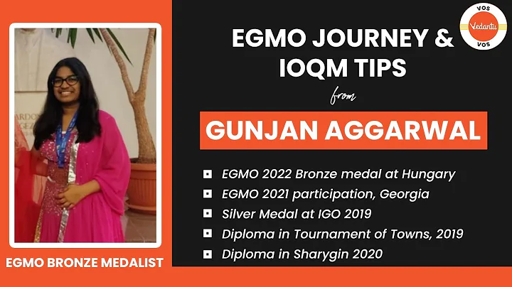 EGMO JOURNEY & IOQM TIPS FROM GUNJAN AGGARWAL | EG...