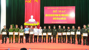 Tân Lạc tổ chức thành công cuộc diễn tập khu vực phòng thủ, phòng chống khủng bố năm 2022