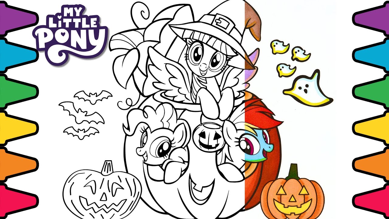 My Little Pony Halloween Coloring Page | Twilight Sparkle, Pinkie Pie & Rainbow Dash | NCS Music - YouTube my-little-pony-halloween-coloring-page-twilight-sparkle-pinkie-pie-rainbow-dash-ncs-music-youtube