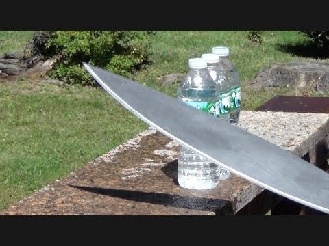 Cold Steel Barong Machete Bottle Elimination