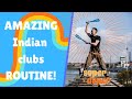 Club swinging 104  lesson 1515 full double indian clubs routine