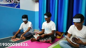 Quantum Speed reading in Blindfold by Santhosh. read 116 Pages in 5 minutes. Trained by GreatBrains.