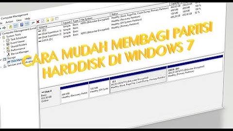 Cara Mudah Membagi Partisi Harddisk di Windows 7