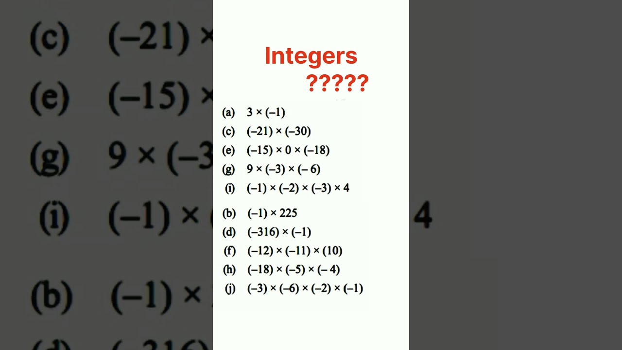 Solve Integers Problems