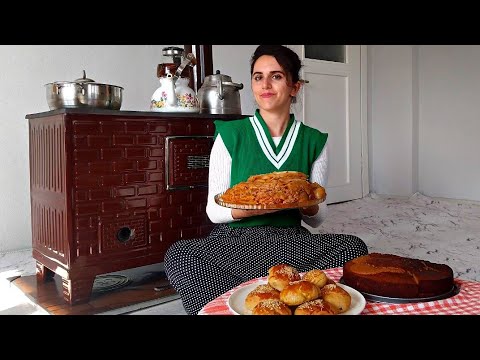 Kuzinede Pekmezli Kek, Soğan Dolması ve Lahana Sarması Pişirmek ~My Rural Life Food Around The World