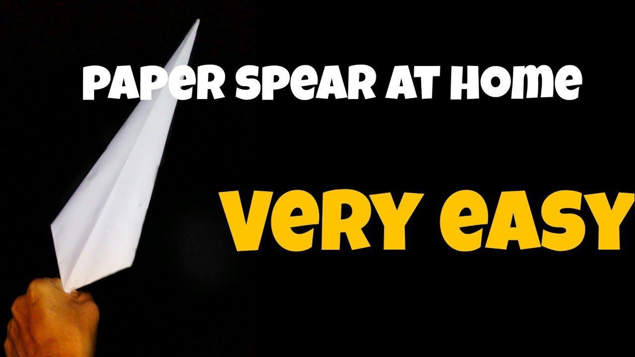 How to make a spear using paper Paper Spear Very easy YouTube