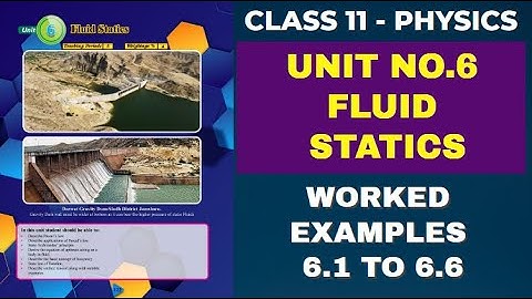 XI Physics | Worked Examples| Chapter No.6 |Fluid Statics- #TP11 67
