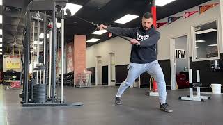 Staggered Stance Cable Rotational Chop