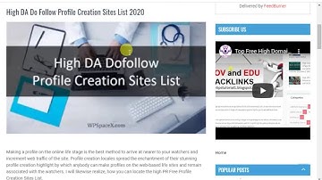 High DA Do Follow Profile Creation Sites List 2020 [ SEO TIPS ]
