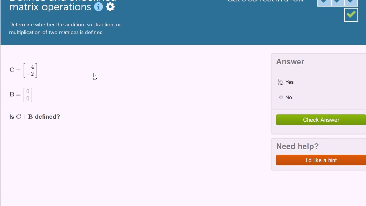 Defined and undefined matrix operations | Matrices | Precalculus | Khan ...