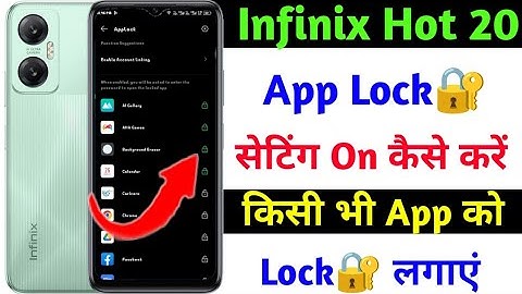 infinix hot 20 app lock setting | how to add app lock on infinix hot 20