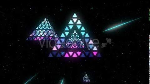 Triangles Pyramids Tunnel and Lights VJ Loop Motion Graphics