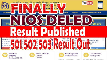 Finally result publish NIOS DELED 1st Semester Result 501 502 503