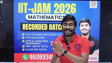 IIT-JAM 2026 (MA) Recorded Batch🔥 by IITian PARIMAL SIR (IIT Delhi) #iitjam