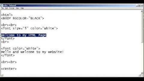 How to change font color in an HTML page with html code
