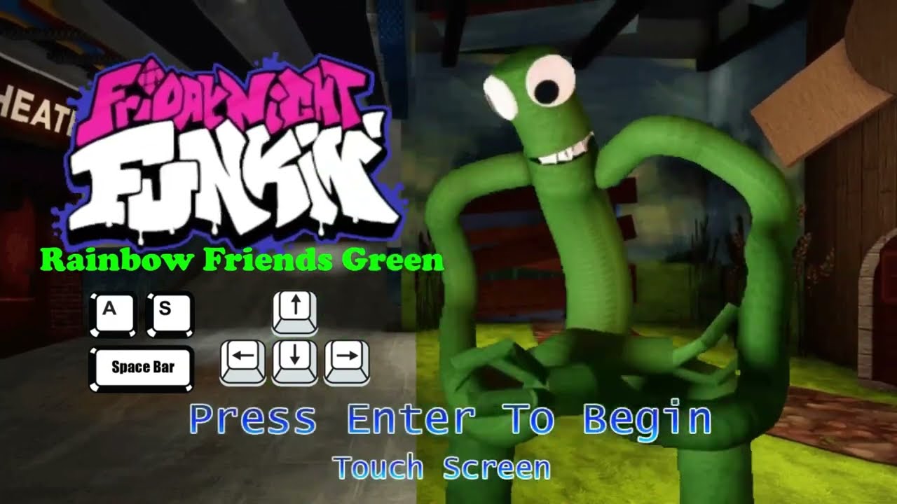 Green Rainbow Friends FNF Mod Game for Android - Download