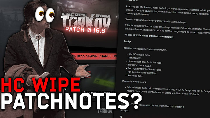 SURPRISINGLY Short Patch Notes For Hardcore Wipe // Escape from Tarkov News