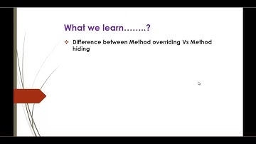 C# Beginner to advanced - Lesson 22 - Method Hiding and Method Overriding