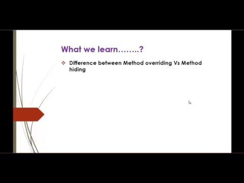 C# Beginner to advanced - Lesson 22 - Method Hiding and Method Overriding
