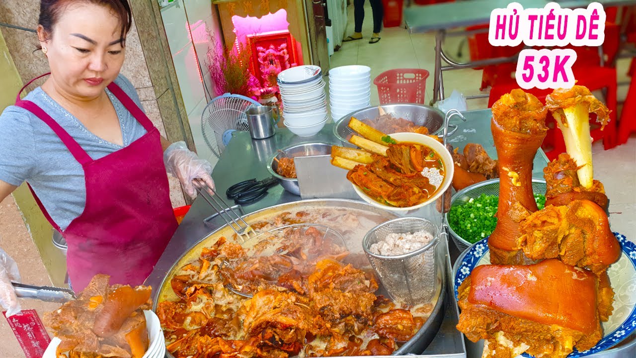 quán dê ngon New Siêu khủng Quán Hủ Tiếu Dê bán Nguyên Con Dê trong buổi sáng ở Sài Gòn