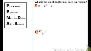 Algebra 1: 1.2: Order of Operations and Evaluating