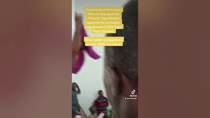 Ogun State Governor, Prince Dr Dapo Abiodun approved the permanent job for 1000 teachers