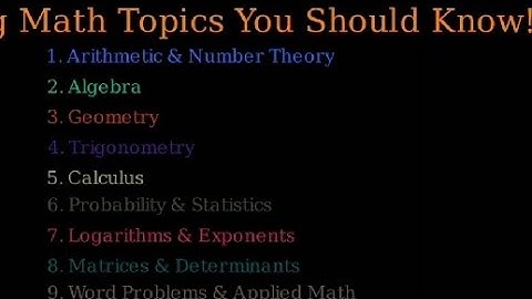 All math in just one video! Algebra, Geometry, Trigonometry,Calculus, Probability and statistics 