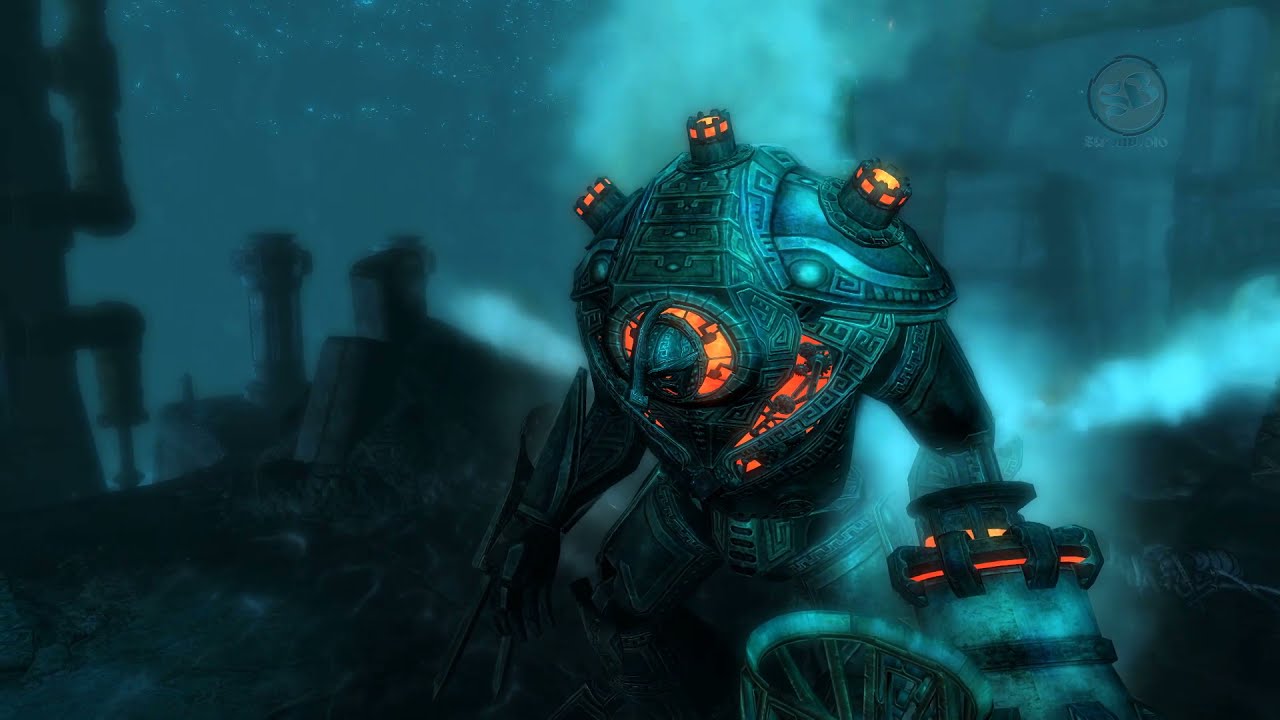 Skyrim: Oldrim Mod Add Dwarven Colossus Mihail Monster - YouTube