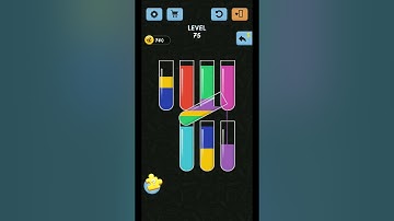 Water Color Sort Level 75 Walkthrough Solution iOS/Android | user help | #watercolor#shorts#level75