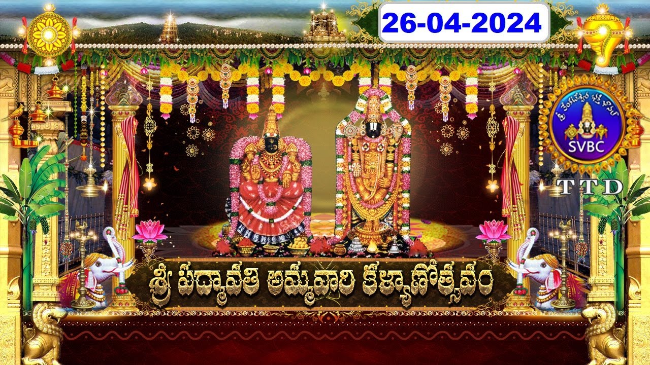 Sri Padmavathi Ammavari Kalyanotsavam  Tiruchanoor  26 04 2024  SVBC TTD
