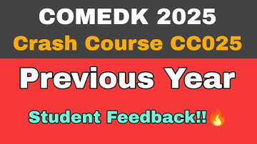 COMEDK 2025| Crash Course CC025| Previous Year Students Feedback[Ash Academy JEE]