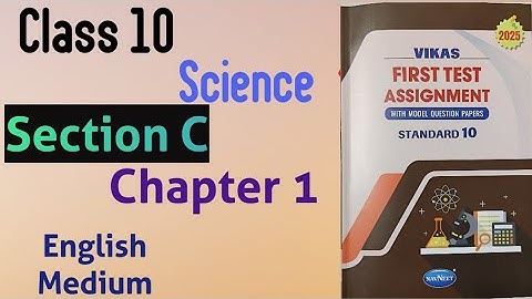 Class 10 Science | Vikas First Test Assignment 2025 | Section C | Chapter 1 | English Medium