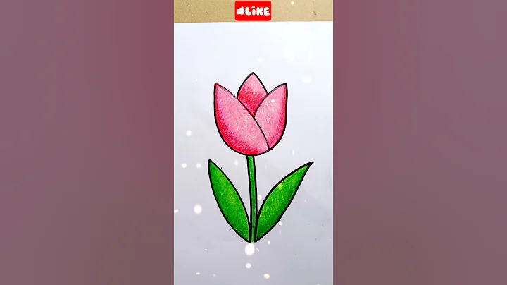 how to draw tulip flower// tulip flower drawing easy #tulip #flowers #drawing #trending thumbnail