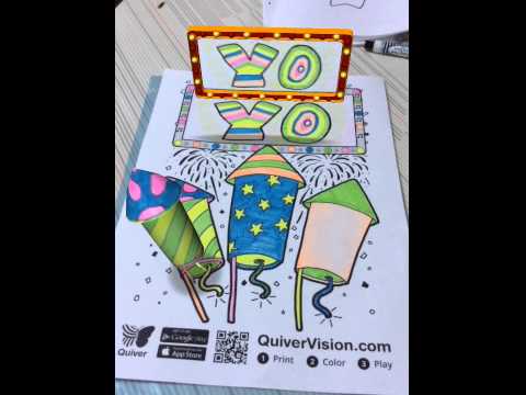 Quiver-3D 立體互動式著色本-棒煙會囉~~~