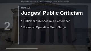 Why Does the Department of Justice Request Judge Recusals in Federal Immigration Cases