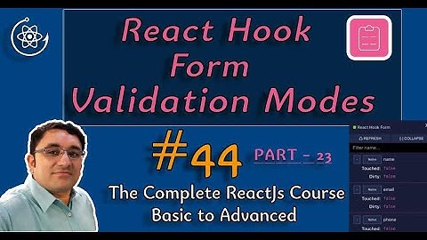 react hook form tutorial in hindi || Validation Modes Explained in hindi #44