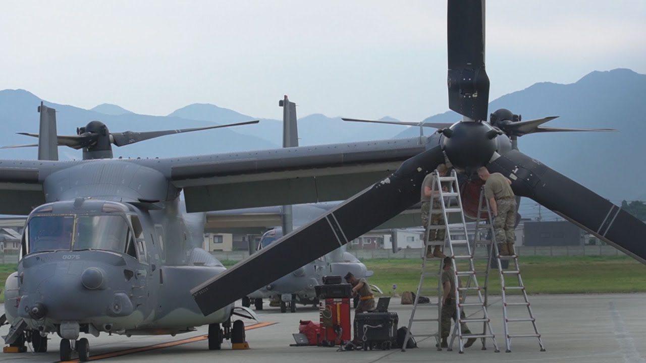 米軍 実物 オスプレイ ヘリ 窓 送料無料 新たにオスプレイ1機飛来 米軍、整備目的で山形に - YouTube