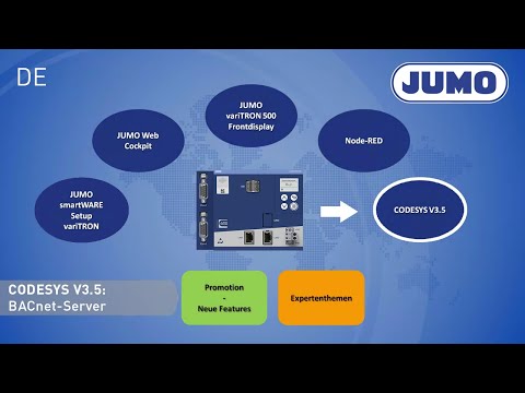 JUMO variTRON 500 CODESYS V3.5 - BACnet Server Connection (english subs)