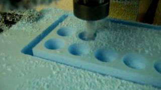 Homemade Hobbymat BFE65-CNC with EMC2  --First milling test-