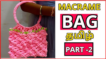 புதிய Macrame Bubble design Hand bag part 2 Tutorial | Diy hand bag for beginners