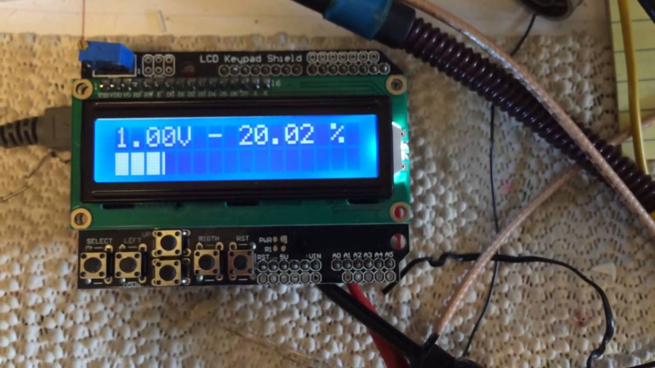 Arduino Lcd Bar Graph Volt Meter - Youtube