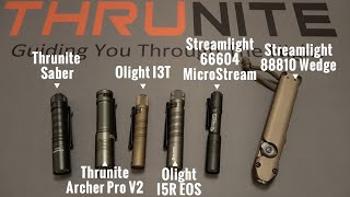 Small Backup EDC Flashlight Comparison (Thrunite, Olight, & Streamlight)