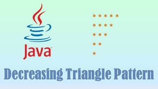 Decreasing Triangle Pattern in java#java #pattern #patterns #deceasingpattern