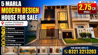 5 MARLA ULTRA-MODERN HOUSE FOR SALE IN CITI HOUSING SOCIETY GUJRANWALA| For More Info : 0321 3213203