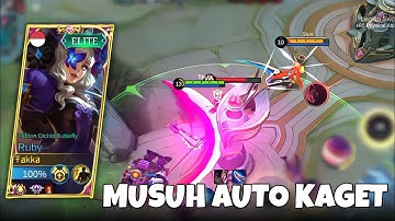 Kill Musuh Dibelakang Tower Auto Kena Mental | Build Ruby Tersakit 2022 | Top 1 Global Ruby - MLBB