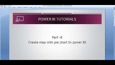Part 8 - Create map with pie chart In power BI | Power BI Tutorial for Beginners