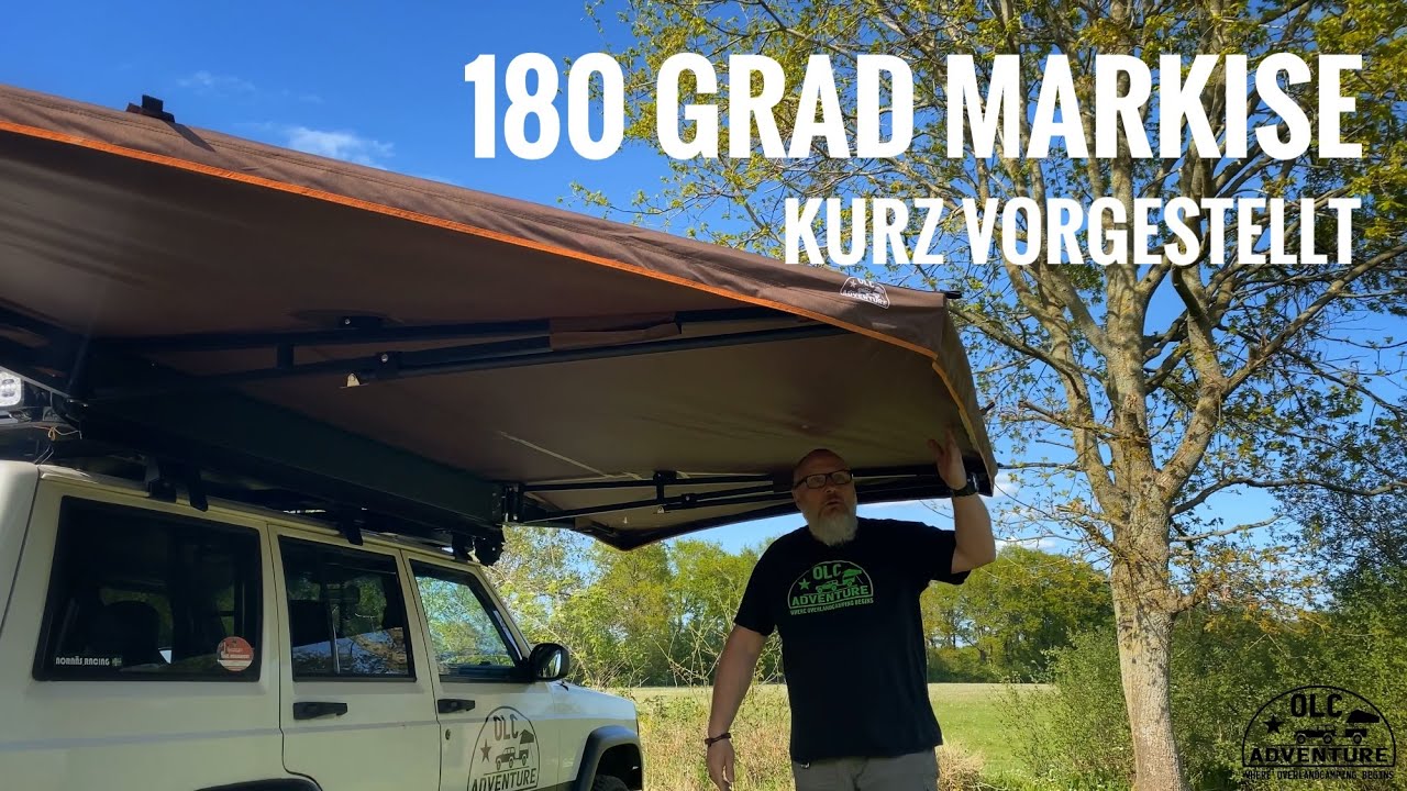 Die freitragende 180-Grad-Markise fr VW Busse und Offroader - MATSCH&PISTE  Ausrstung
