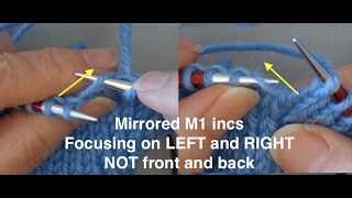 Tips and Tricks Mirrored M1 (make 1) Increases